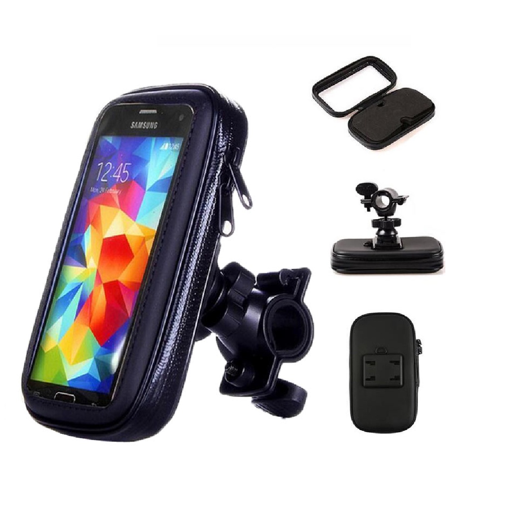 Suporte Capa Porta Celular GPS Guidão Bike Bicicleta Moto Case Impermeável 360 A Prova D' Água