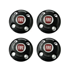 Jogo calota Calotinhas Central Fiat UNO /PALIO/FIORINO/SIENA p/ RODAS AROS 13,14 E 15 Logo vermelho Acompanha Oito Arruelas