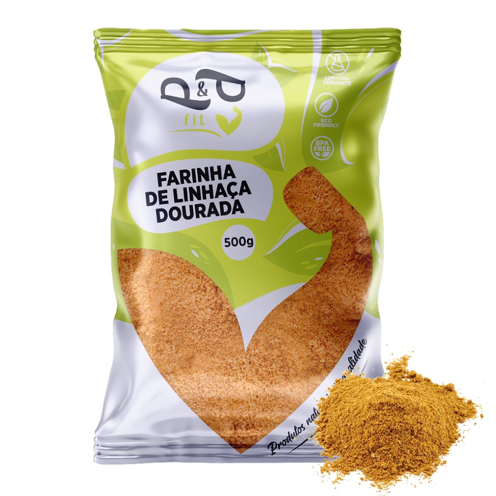 Farinha de Linhaça Dourada 100% Pura 500g - P&P em Oferta na Shopee