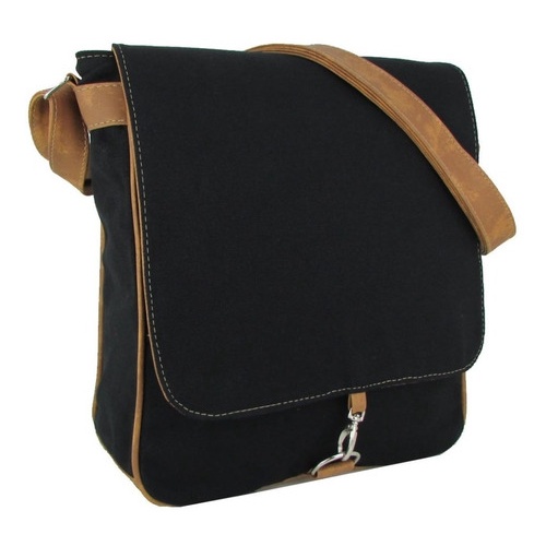 Bolsa Transversal Tiracolo Lona Couro Sint Masculino Femin