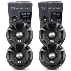 2 Pares Alto Falante MidBass Hurricane Pro MB 6K 700W 8 OHMS
