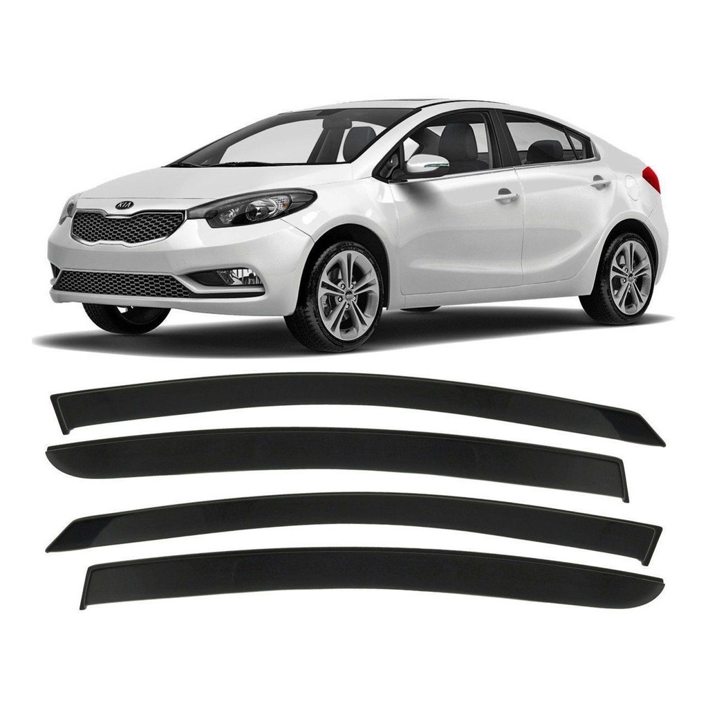 Calha De Chuva Defletor Kia Cerato 2014 A 2019 4 Portas Fume Ecoflex 84.013A