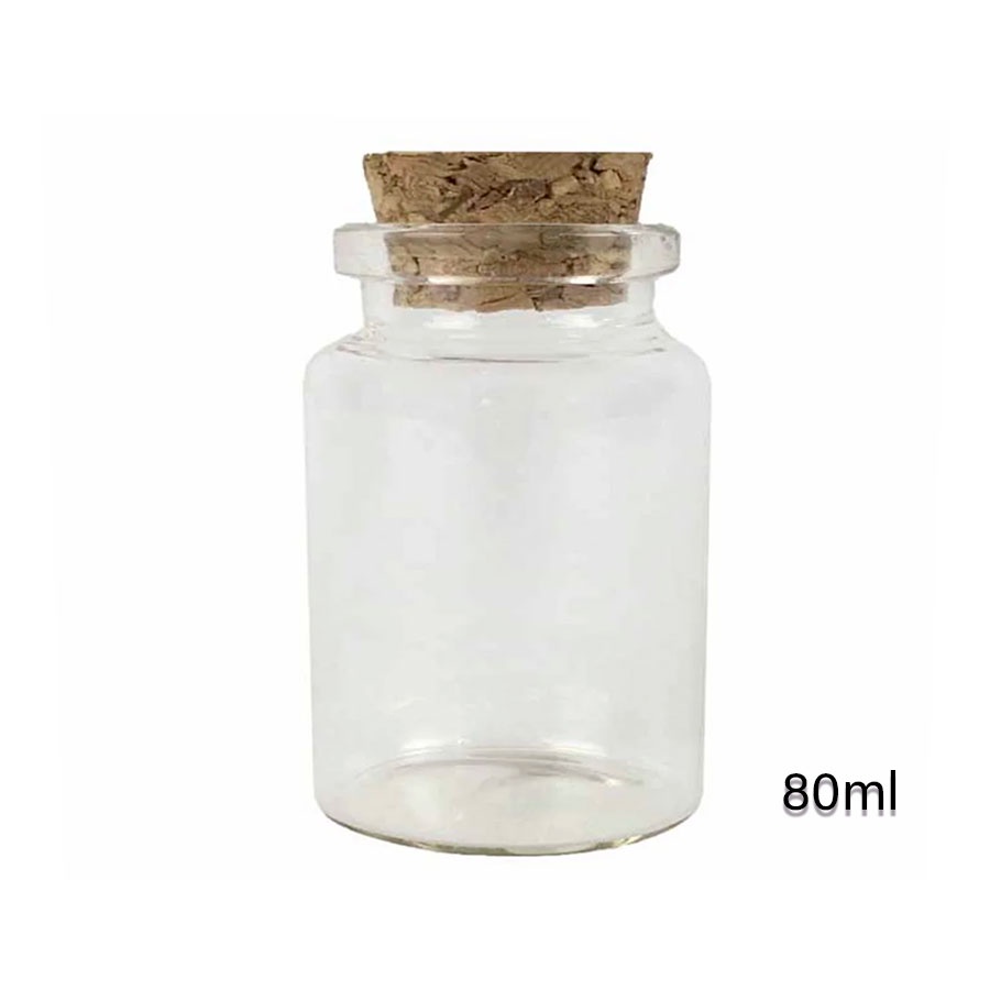 Potinho de Vidro Tampa de Rolha 80ml - 1 unidade - ArteGift  - Rizzo - Home & Living