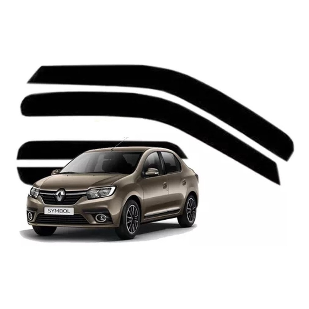 Calha De Chuva Defletor Renault Symbol 2009 A 2013 4 Portas Fume Tiger RN7720