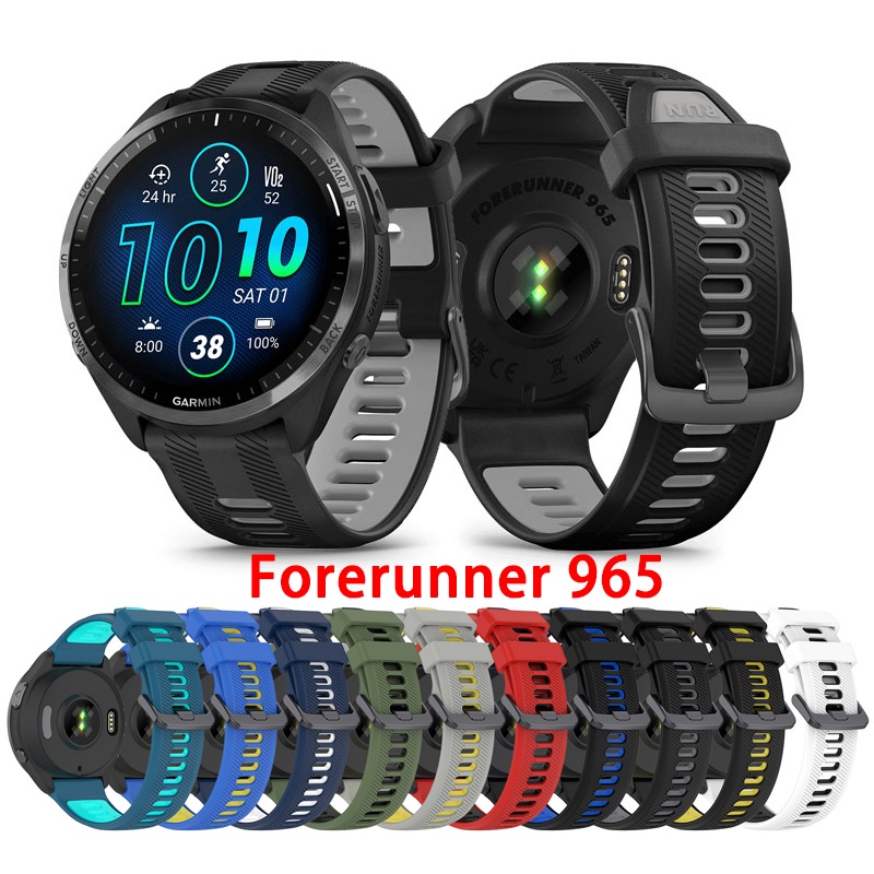 Pulseira De Relógio De Silicone Para Corrida Esportiva À Prova D'água Garmin Forerunner 965 970