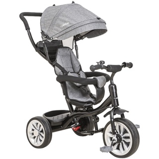 Carrinho de Passeio e Pedal Kiddo Triciclo Giratorio Grafite em Oferta na Shopee