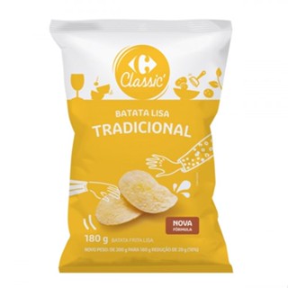 Batata Frita Lisa Tradicional Classic 180g Carrefour