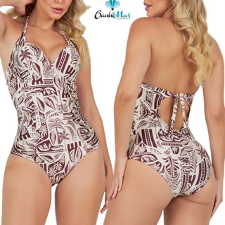 Maio Cinta Drapeado com Bojo Drapee Modelador Zero Barriga Banho De Mar