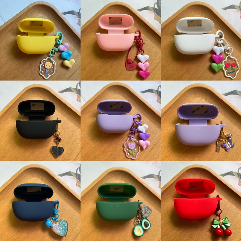 Capa Protetora De Silicone Para Xiaomi Redmi Buds 4 Pro Com Chaveiro Candy Color Fina E Macia Fones De Ouvido