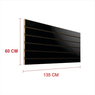Painel canaletado preto altura 60cm x 135cm