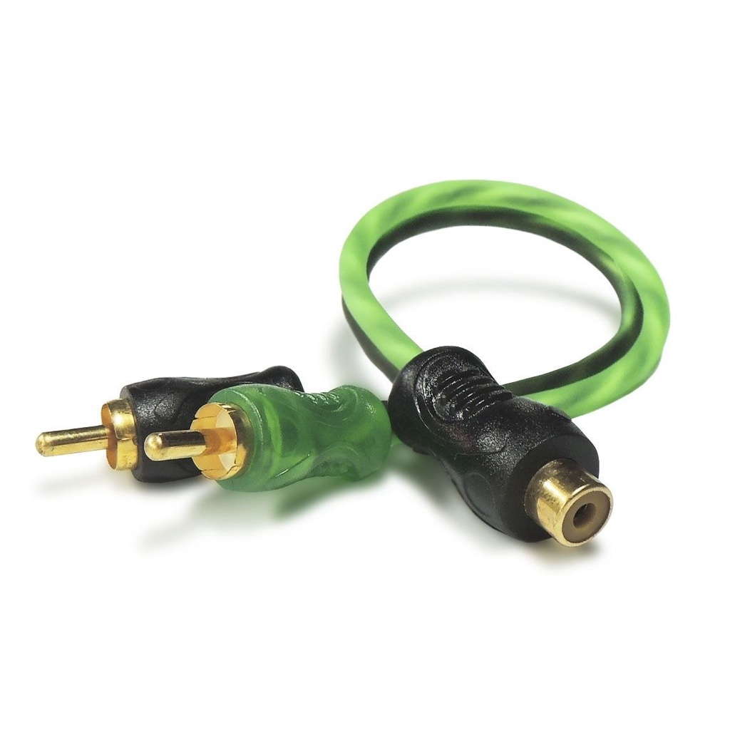 Cabo Y RCA Blindado 1 Femea 2 Machos Serie 200 PRO Verde 4mm Som Automotivo Slim Caixa Bob Flexível Paredão Cortes De Pressão - Spare Parts and Accessories for Vehicles