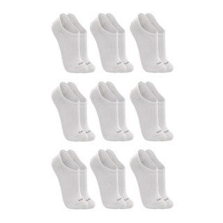 Kit 9 Pares de Meias Cano Invisível Algodão 3270 - Branco