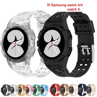 Bracelete Transparente + Estojo Para Relógio Samsung Galaxy 6 5 4 Relógio4 40mm 44mm Relógio5 Relógio6 Pulseira Macia Acessórios em Oferta na Shopee