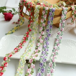 1 Yard Lace Trim Craft Flower Tecido De Renda Venise Floral Bordado Applique Decoração 2CM Largura