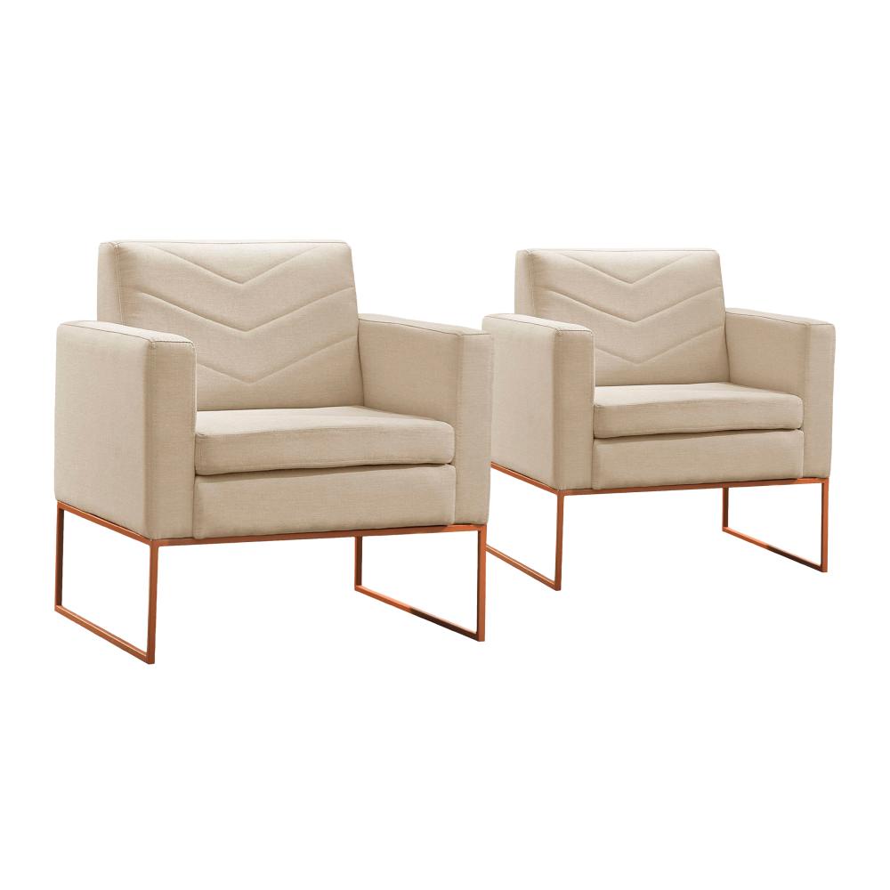 Conjunto - 2 Poltronas Apolo Luxo Base Bronze Castellar em Oferta na Shopee