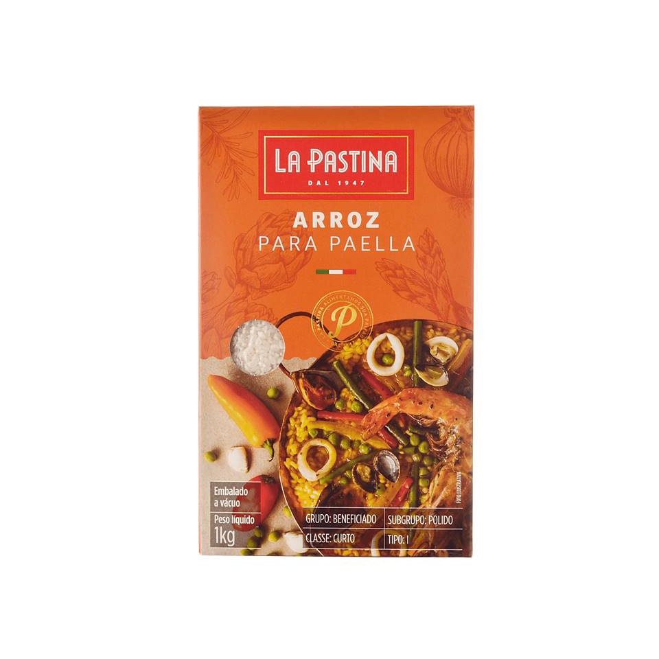 Arroz Importado Especial Para Paella La Pastina 1kg À Vacuo