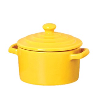 Mini Caçarola em Cerâmica Amarela - 250ml