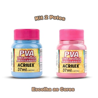 2x Tinta Para Artesanato Pva Acrilex 37ml FOSCA  (Escolha as Cores) em Oferta na Shopee