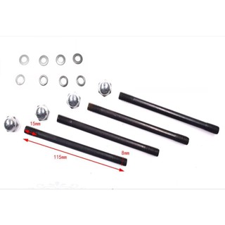 Kit Parafuso Prisioneiro Cabecote 8mm Bicicleta Motorizada