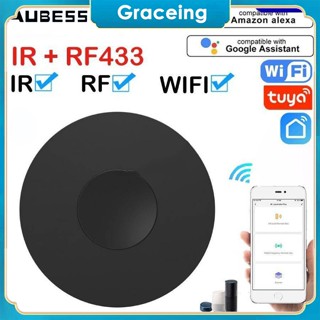 Controle Remoto inteligente Wifi Ir Rf 433mhz Atualizado Tuya Controle Infravermelho Para Tv Ar Condicionado Garagem Trabalhar Com Alexa google