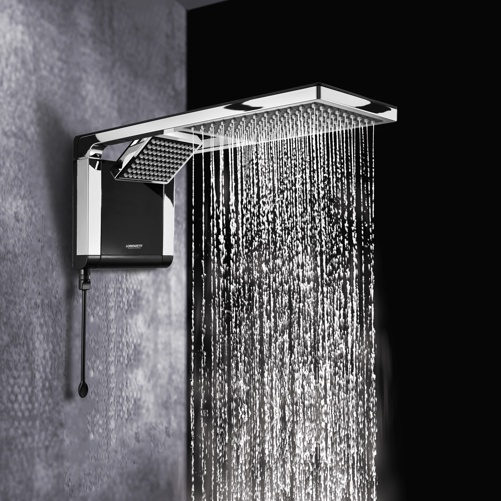 Chuveiro Ducha Acqua Duo Ultra Preto Cromado 127V 5500W Lorenzetti · foto 2