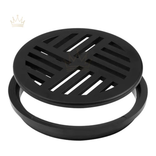 Ralo Redondo 10cm com Porta Ralo em ABS para Banheiro - Potenza, Fácil Instalação e Durável