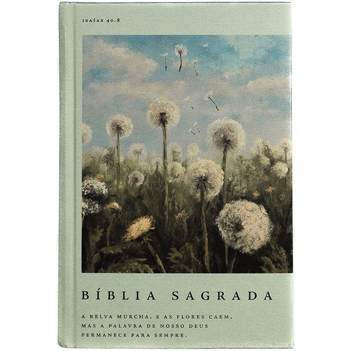 Bíblia NVI com Espaço para Anotações | Letra Grande | Capa Dura | Tecido | Dente-de-leão em Oferta na Shopee