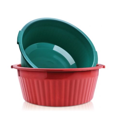Balde Bacia Canelada  de Limpeza 18 Litros Com Alça 39x19 CM BA18PM Arqplast