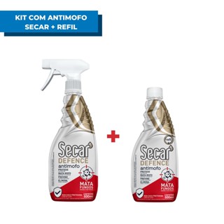 Kit Antimofo Secar Defence Gatilho + Refil 500ml Desumidificador Sem Cheiro Para Armários Gavetas Closets