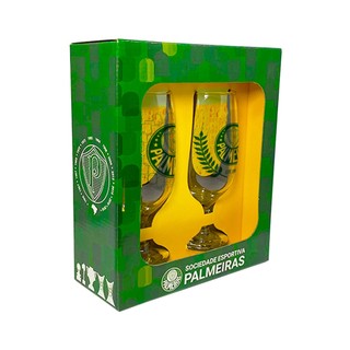 Taça Cerveja Chopp Palmeiras Palestra Porco 300Ml + Caixa Presente 2 Unid em Oferta na Shopee
