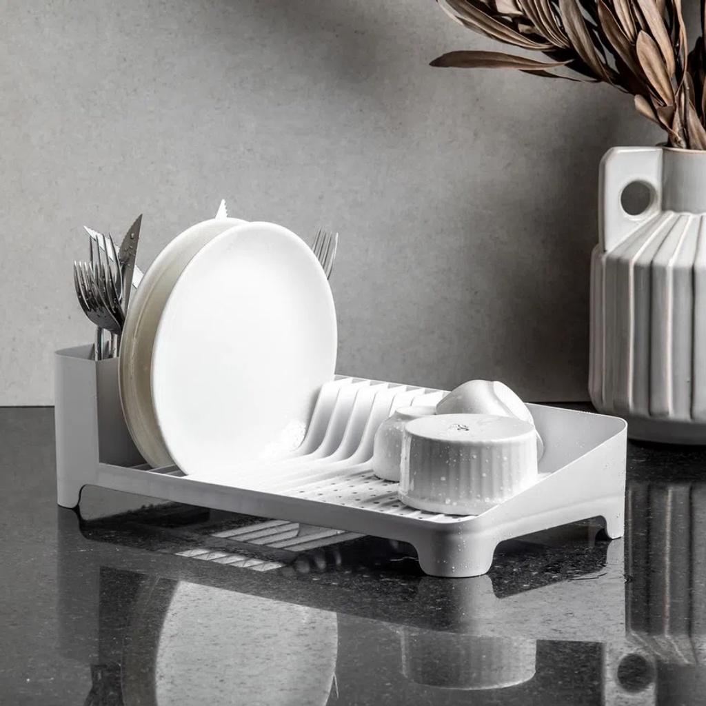Escorredor de Louça Ou Trium Compacto Porta e Seca Pratos Suporte p/ Copos Talheres e 8 Pratos em Oferta na Shopee