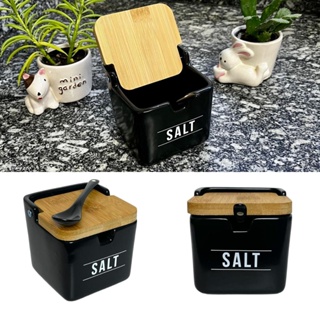 Saleiro Manhattan Em Porcelana Mesa Tampa Bambu C/Colher em Oferta na Shopee