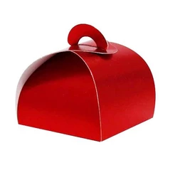 Caixa Bem Casado Vermelho Texturizado - 6,5x6,5x5,5cm - 12 unidades - Assk - Rizzo