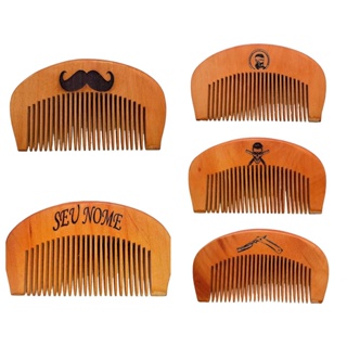 Pente de Madeira Para Barba e Bigode Personalizado com Sua Logo Estilo Elegância em Oferta na Shopee