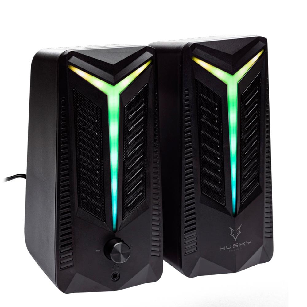 Caixa De Som Gamer Husky Blizzard 200 Rgb Aux 45mm