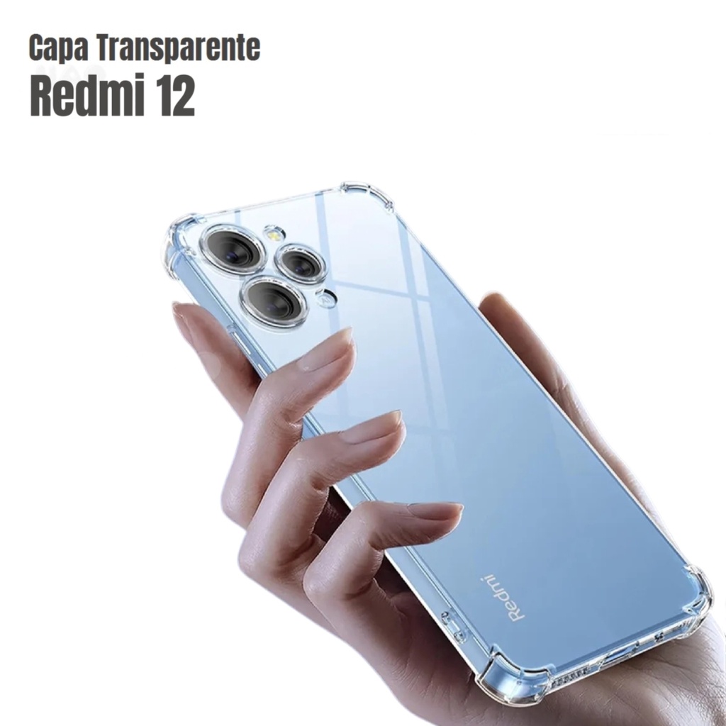Capa Capinha Transparente Anti Impacto TPU Case Para MI Xiaomi Redmi 12 4G em Oferta na Shopee
