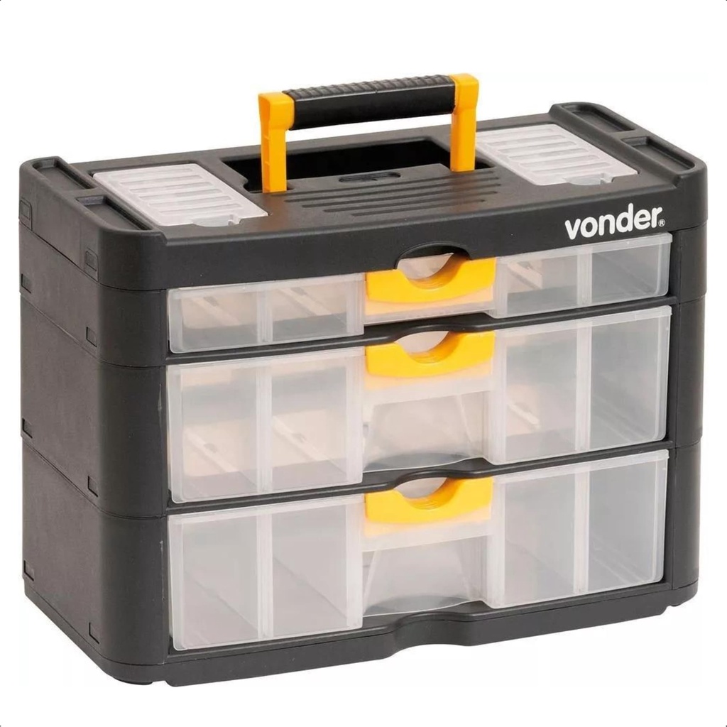 Organizador Gaveta Plástico Para Prego, Remédio, Acessórios OPV 40,0cm x 20,0cm x 28,5cm, OPV 0400 Vonder 6108400000 em Oferta na Shopee