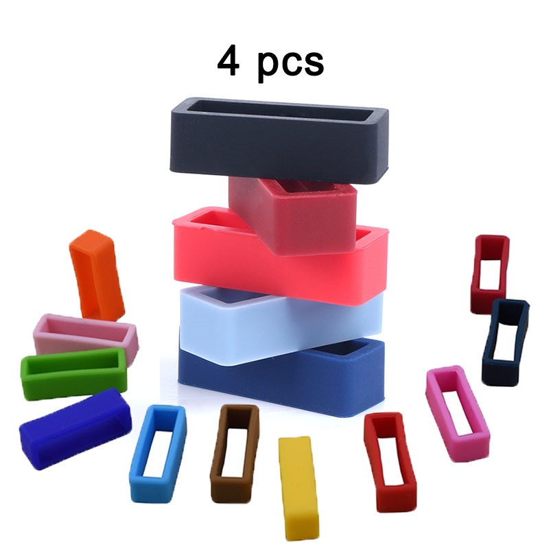 4 Pcs Laço De Relógio Anel De Silicone Colorido 16mm 18mm 20mm 22mm 24mm Acessórios Com Trava De Borracha em Oferta na Shopee