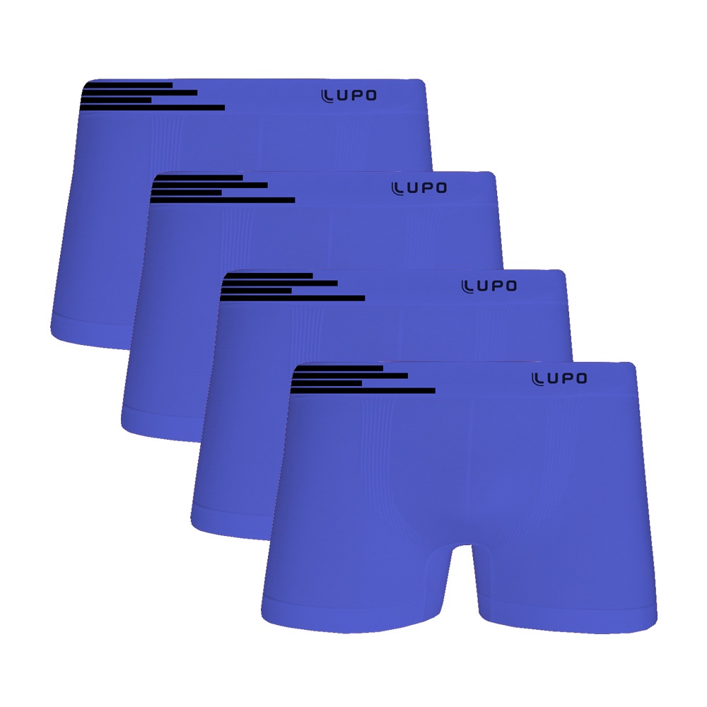 Kit 4 Cuecas Lupo 436 Boxer Lupo Microfibra Adulto Masculina em Oferta na Shopee