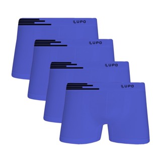 Kit 4 Cuecas Box Boxer Lupo Microfibra Adulto - 436