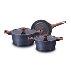 Jogo De Panelas Para Fogão De Indução 3 Peças Titanium Mta Cor Chumbo MTA - 8450