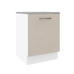 Balcão Armário de Cozinha 60 cm 1 Porta Branco/Crema Agata Madesa