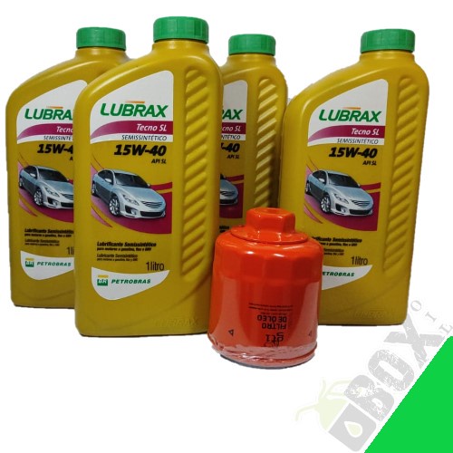 KIT TROCA DE ÓLEO VW 15W40 SEMISSINTETICO LUBRAX TECNO