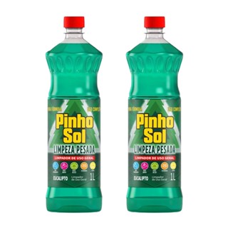 Kit com 2 Limpador Diluível Pinho Sol Limpeza Pesada Eucalipto 1L Cada
