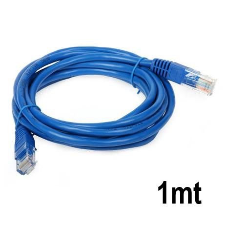 Cabo de Rede Patch Cord CAT5E RJ45 Azul Exbom CBX-N5C10 1 Metro