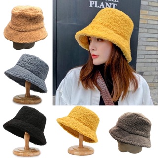 Chapéu Tecido Felpudo Bucket Inverno Regulagem Diversas Cores em Oferta na Shopee