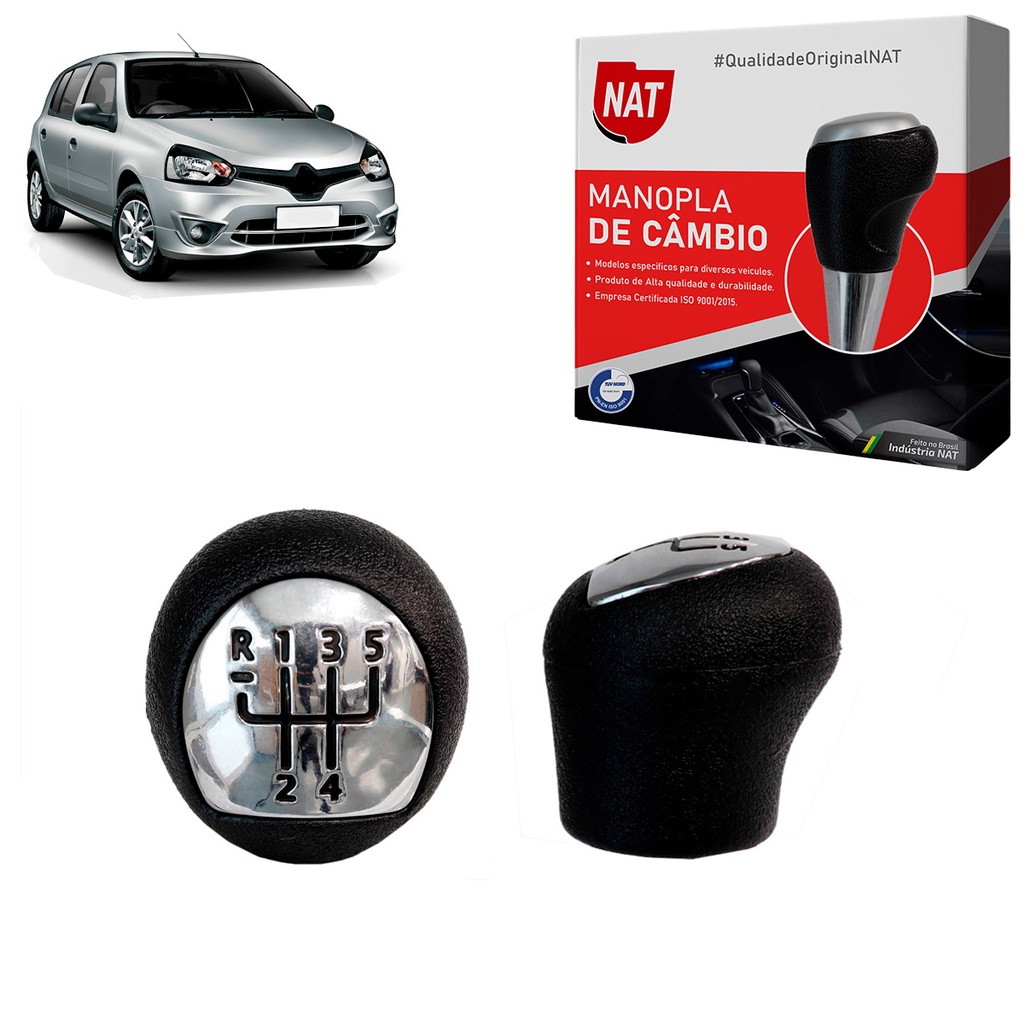 Manopla de Câmbio Renault Clio Ano 2005 Até 2016 C/ Tampa em Oferta na Shopee