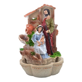 Fonte De Água Sagrada Família - Presépio Betume Cinza em Oferta na Shopee