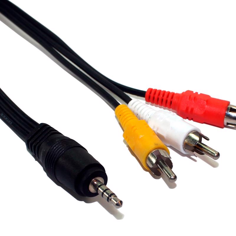 Cabo Plug P2 + 3RCA 1,50 Metros Áudio Vídeo em Oferta na Shopee