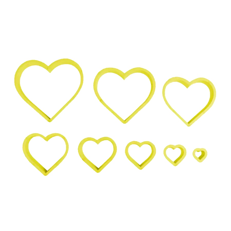 Cortador Coração Liso - 08 unidades - BlueStar Rizzo em Oferta na Shopee